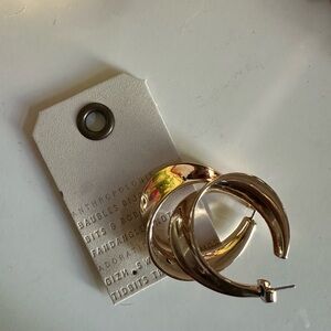Anthropologie gold hoop earrings